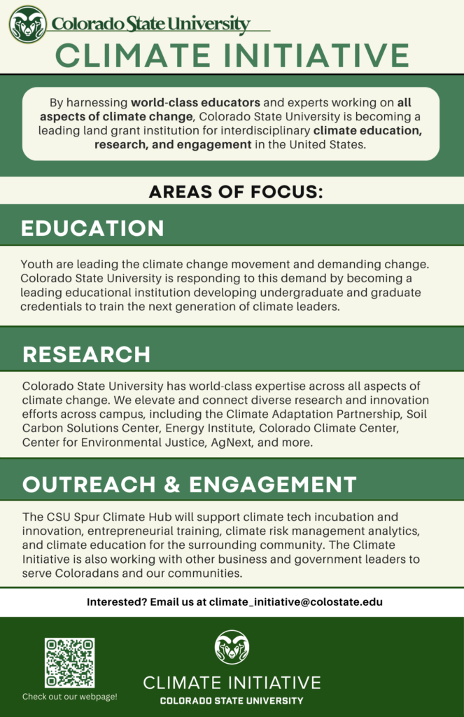 One pager overview of the CSU Climate Initiative